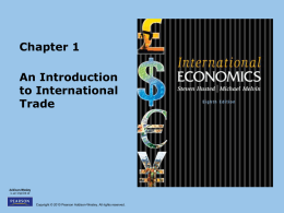 Chapter 1 An Introduction to International Trade
