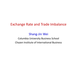 Exchange Rate and Trade