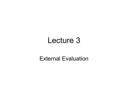 External Evaluation