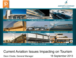 Current aviation issues impacting on tourism