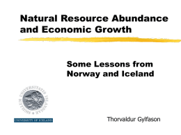 Natural Resource Abundance and Economic Growth