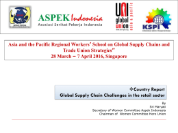 Country Report INDONESIA on GSC Training