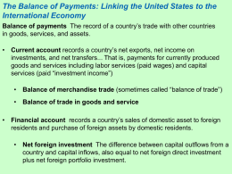International Transactions/Foreign Exchange