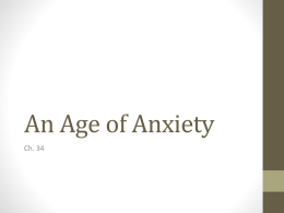 An Age of Anxiety