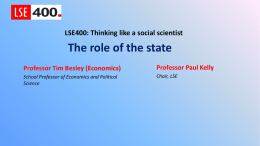 The Role of the State - London School of Economics and Political