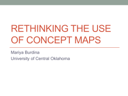 Rethinking the use of Concept maps