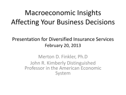 Macroeconomics, Health Care Markets and Decision