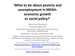 What to do about poverty and unemployment in