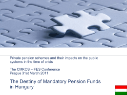 Private pension schemes and their impacts on the public systems in