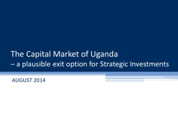 The Capital Market of Uganda presentation