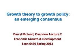 Lecture 2 Growth Theory to Growth Strategy
