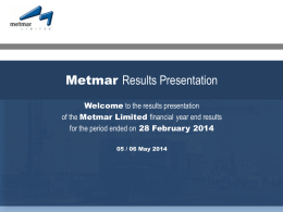 FY 2014 results presentation