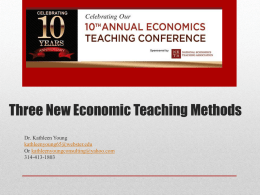 Three New Economic Teaching Methods