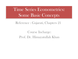 time series econometrics: some basic concepts