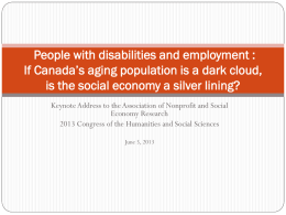 If Canada`s aging population is a dark cloud, is the social