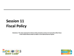 Fiscal Policy - Federal Reserve Bank of Dallas