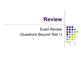 Exam Review PowerPoint