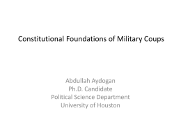 Institutional Foundations of Military Coups d`Etat: Parliamentarism