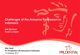 Challenges of the Actuarial Profession in Indonesia