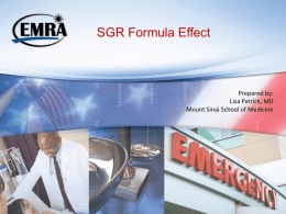 Medicare SGR Formula Physician Reimbursement