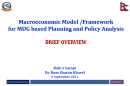 Macroeconomic Model - National Planning Commission