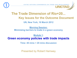 Module 1: Green economy policies with trade impacts