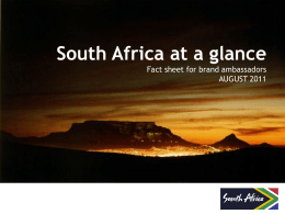SA at a Glance - SouthAfrica.info