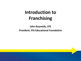 The U.S. Franchise Industry