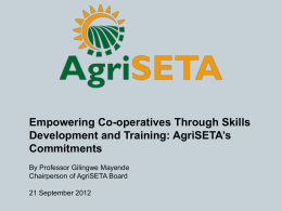 Empowering Co-operatives through skills development
