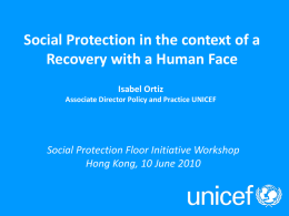 7. Social Protection in the context of a recovery with a human face