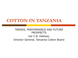 COTTON IN TANZANIA