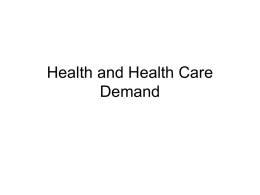 Heath and Heath Care Demand