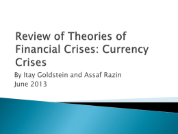 Review of the Theories of Financial Crises