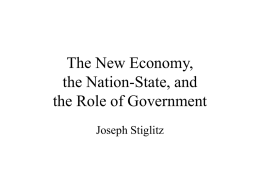 The New Economy, the Nation-State, and the Role of Government
