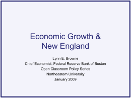 Economic Growth & New England