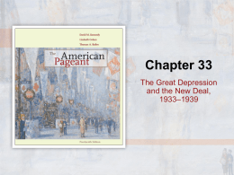 The Great Depression and the New Deal, 1933–1939