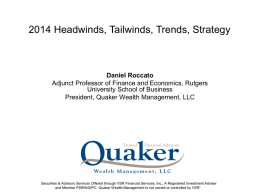 2014 Headwinds, Tailwinds, Trends, Strategy