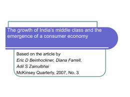 The growth of India`s middle class