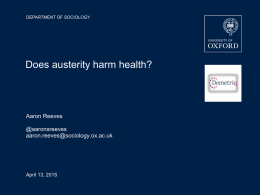 Does austerity harm health?