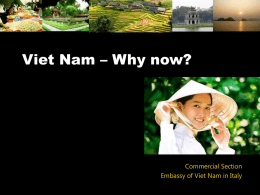 VIETNAM – Emerging Land for Investment