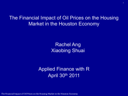 The Financial Impact of Oil Prices on the Housing Market