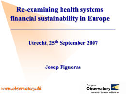 Re-examining health systems financial sustainability in Europe