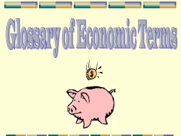 Glossary of Economic Terms