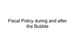 Fiscal Policy during and after the Bubble