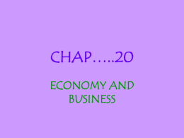 Chapter 20 – Economy & Business – Powerpoint