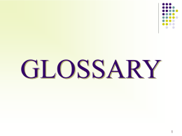 GLOSSARY - Best Coaching Institute For CAT,GATE,BANK Exams