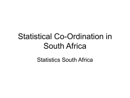 Statistical Co-Ordination in South Africa