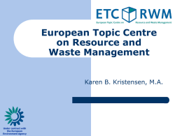 European Topic Centre on Waste and Material Flows