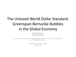 The Unloved World Dollar Standard: Greenspan