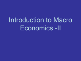 Macro Economic Variables/Indicators